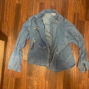 Lauribelles studded jean jacket